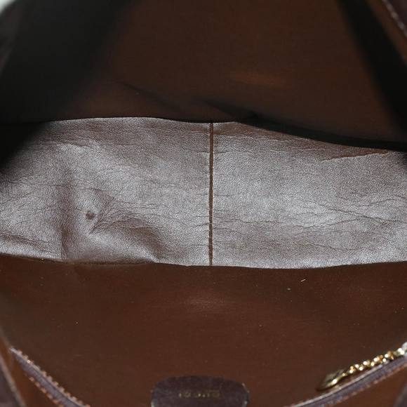 GUCCI Bamboo Hand Bag Leather 2way Dark Brown 01 1638 200047 Auth 49450 - Picture 10 of 16